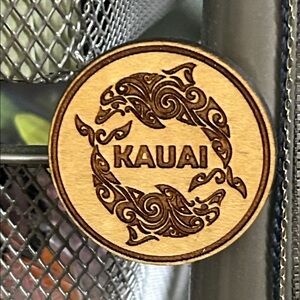 🖤Kauai Hawaii Wooden Souvenir Wooden magnet